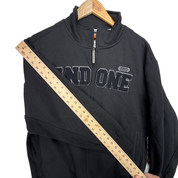 And1 And One Full Zip Jacket Mens‎ Large Black Spellout NWT - Picture 5 of 10